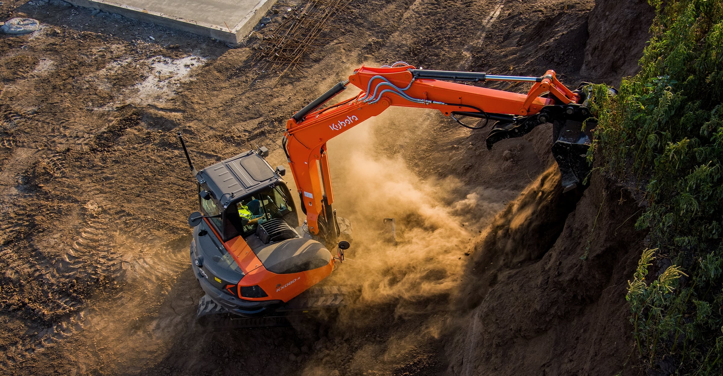 Kubota KX080-5 Angle Blade